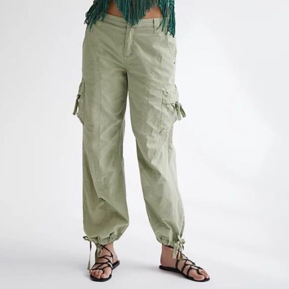 Anthropologie Tactical Utility Cargo Mid Rise Cotton Pants (Size 27) - Picture 1 of 11